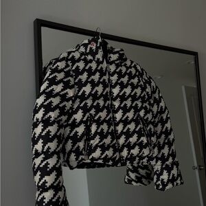 Perfect Moment Black and White Houndstooth Puffer Jacket